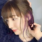 purple😈💜アイラインはマルシュール様のディープアイライナーペンシルをお試しさせて頂きました✨ #haircolor #hair #purple #cosme #アイライナー #ペンシ…のInstagram画像