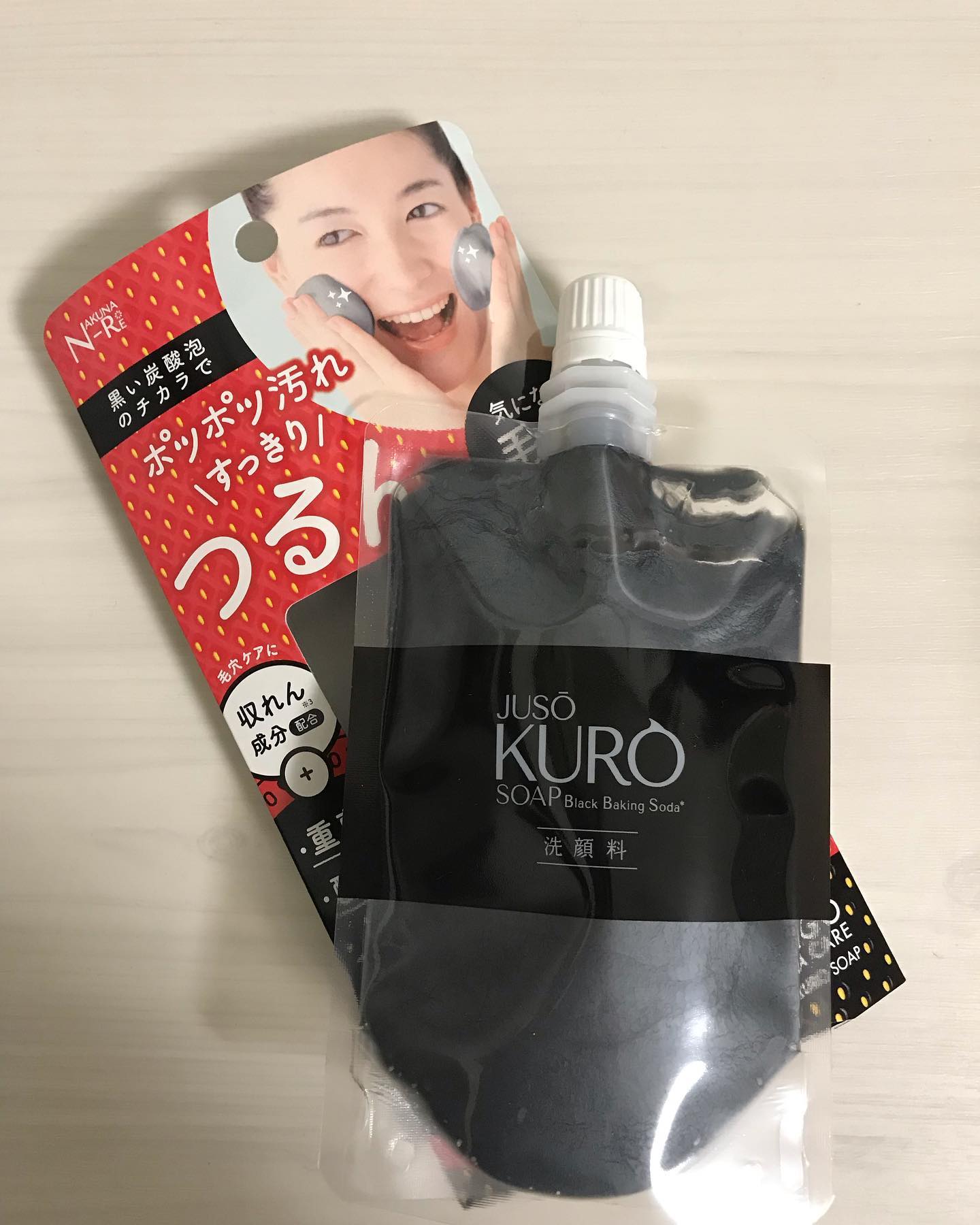 口コミ投稿：.JUSO KURO SOAP 重曹洗顔。毛穴ケアに収れん成分➕重曹 酵素 炭の成分が配合されてい…