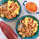 今日のお昼ご飯はチキンライス。﻿﻿テーブルランドの🍅おいしいトマトケチャップ🍅﻿をいただいて、ケチャップお試しするならやっぱりコレ❗️なメニューにしました。﻿﻿テーブルランドさんの…のInstagram画像