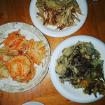 ある日の晩御飯天ぷらを揚げ家族でいただきました野菜不足なので野菜かき揚げ#monmarche #野菜をmotto #野菜をもっと #スープ #レンジ #カップスープ…のInstagram画像