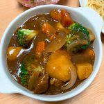 ‪昨日の夕食‬・‪💖ビーフシチュー‬‪💖ペペロンチーノ‬‪💖大根と水菜のサラダ🥗‬・‪ビーフシチューの牛肉トロトロ‬‪美味しかった☺️‬・‪#夕食　#晩御飯　#おう…のInstagram画像