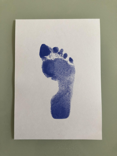 簡単に赤ちゃんの足型がとれる。の画像（1枚目）