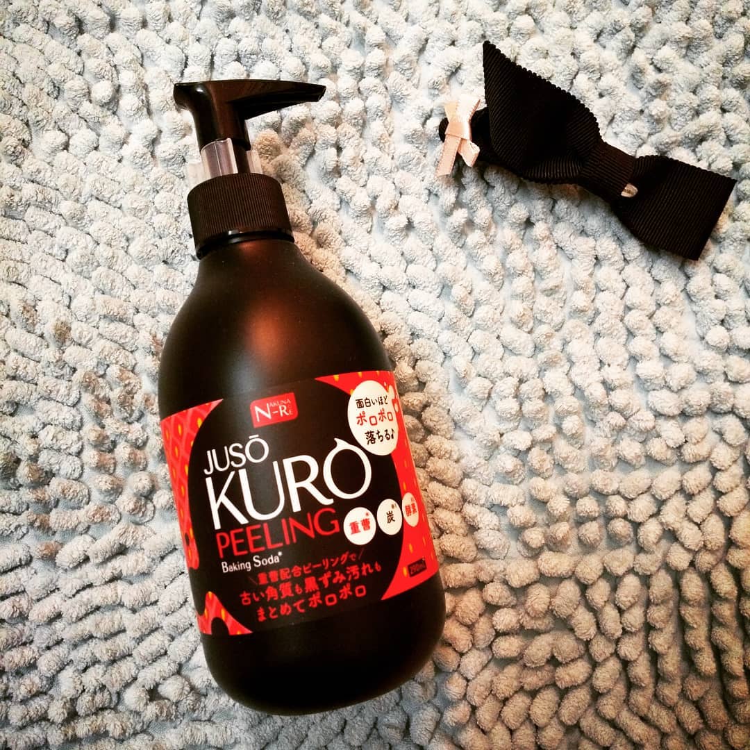 口コミ投稿：JUSO KURO PEELING［重曹ピーリング］を使ってみました🌠重曹と炭のW効果で、毛穴の汚…