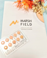 マーシュフィールドクリームファンデのお試し品使ってみました！♪ 自分の肌色に合わせて細かく選べるからとても嬉しいです！絶対自分に合う色が見つかると思います👌クリームファンデだからしっと…のInstagram画像