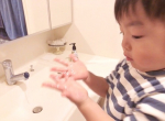 おうち時間を楽しみ🏠手洗いも徹底😘✨ .息子が手を洗ったあとのオッケー👌という言葉が大好き💕.日本初天然種子スクラブinハンドソープの🌲 💎ジョイココスクラブハンドソープ💎スク…のInstagram画像