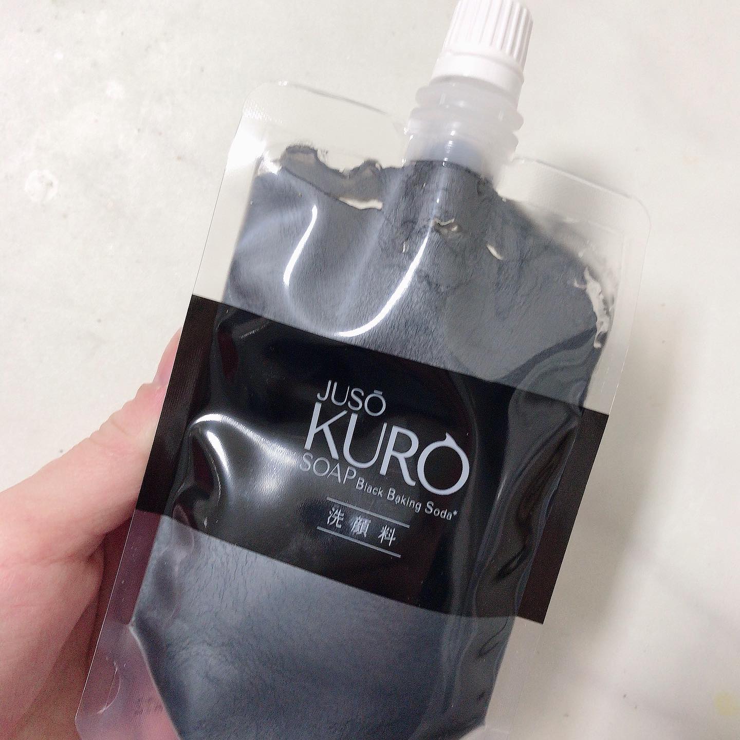 口コミ投稿：黒い泡洗顔料が肌をトーンアップしてくれる感じです💖#JUSOKURO #毛穴の黒ずみ #JUSO…