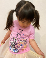 ニッセン( u0040nissen_kids_official )様の綿100u0025前後メッセージプリントTシャツのモニターに当選し、Ｔシャツが届きました❣️プリンセス柄の２枚セット♡２枚共に…のInstagram画像