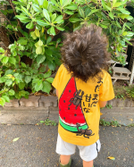 息子4歳です☺️おとこのこらしい、明るいカラーのtシャツでパシャリ🤍🤍 クワガタやカブトムシがデザインなんですが可愛らしく描かれています🌻#PR #株式会社ニッセン #nissen_kids_of…のInstagram画像