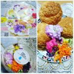 らでぃっしゅぼーやの野菜BOXに入っていた♪食べれるお花♪エディブルフラワー💕娘が作ってくれたおやつにとりあえずのせてみた💦ちぎってちらす方がよかったかも…うれしい商品でした😊かわいい…のInstagram画像