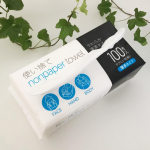 洗面所のタオルをなくす手洗い後の新習慣！ 【使い捨て nonpaper towel 薄手タイプ】 100枚入 298円（税抜）やさしい肌触り・いつでも清潔♪ さらっとなめらかな使い捨てノン…のInstagram画像