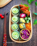 こんにちは😃﻿﻿﻿今日の娘のお弁当﻿・鶏胸肉の韓国風﻿・人参と明太子の炒め物﻿・わかめ入り玉子焼き﻿・紫キャベツのオリーブマリネ﻿・オクラの白だし浸し﻿・ラディッシ…のInstagram画像