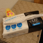 使い捨て notpapertowel 薄手タイプ🎶洗面所のタオルをなくす！手洗い後の新習慣として開発された使い捨てのタオル×ティッシュペーパーの新しいペーパータオル✨洗面所に置いています。…のInstagram画像