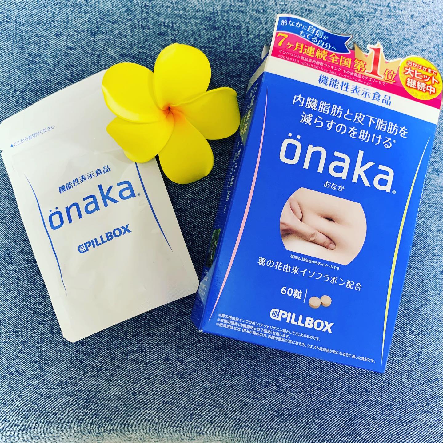 口コミ投稿：@pillbox_japan 様より⭐.機能性表示食品、onakaを頂きましたー💓.onakaには、葛の花由…