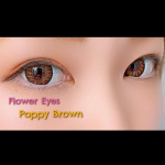 今日のカラコンはFlower eyesさんの【ポピーブラウン】🤎❁1day❁DIA➡️14.5mm❁着色直径➡️14.0mm放射線状に入ってるオレンジブラウンが可愛い😆💗…のInstagram画像