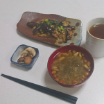 夜ごはん。辛いもの食べたくなって麻婆茄子🍆.今日も暑かったー。つみちゃんも1日中暑そうにしてた😼.#PR #リソウコーポレーション #リソウコーポレーション #リペアジェル #デトックティー …のInstagram画像