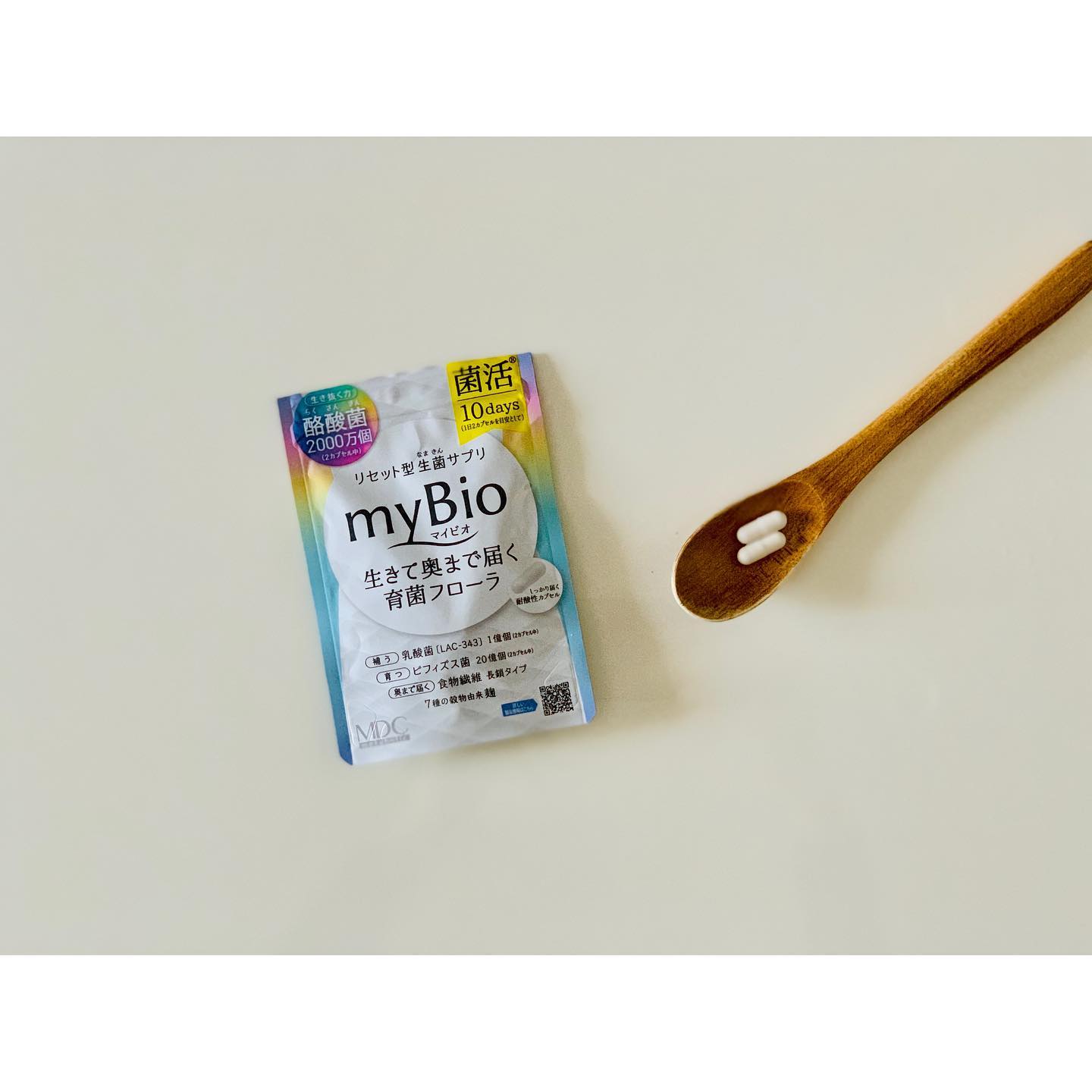 口コミ投稿：⠀リセット型生菌サプリ 【myBio(マイビオ)】生きて届ける育菌フローラ に10日分パッ…