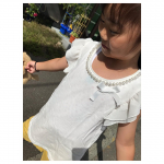 𖡺𖣳𖡺⋆⋆@nissen_kids_official  さんから子供服を頂きました⑅◡̈*⋆パールにリボン⑅⋆女の子は好きよねꕀ♡⋆可愛いお洋服ありがとうござい…のInstagram画像