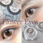 こんばんは🍒・・カラコンのご紹介です💓・Flower Eyes 1day双子モデルのmimmamさんコラボの可愛すぎるカラコン💓・私が付けてるのは#プリムブラウン　…のInstagram画像