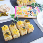 *ちらし寿司でお昼ごはん♡「誰かの誕生日ー？」ってリトルくん(笑)テーブルランドさんの五目ずしの素をいただいたので製氷皿で作りました♡♡素を使えば簡単なのに華やかに…のInstagram画像