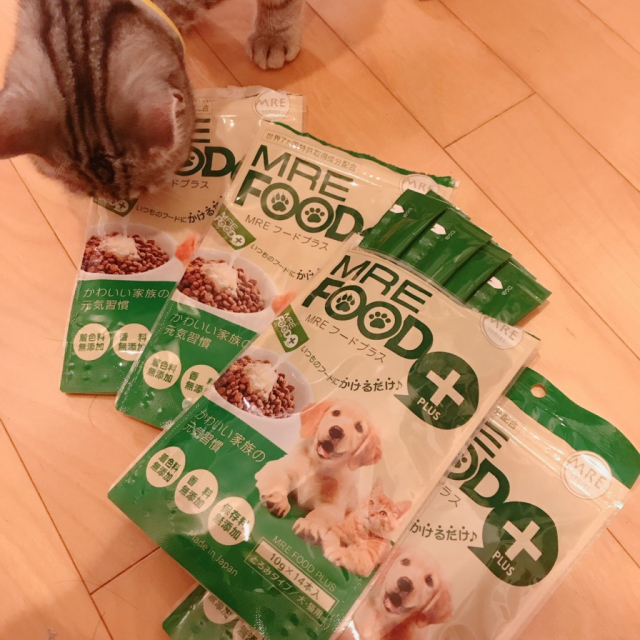 口コミ：【愛猫用サプリお試し②】MRE FOOD+だけを舐めるくらいハマってしまっている…の画像（3枚目）