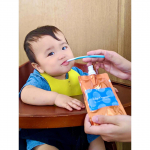 食べるの大好きそらの満足顔😂✨.株式会社ビーンズ( @beans_japan )様の　Baby Orgente(ベビーオルジェンテ) 鯛と水菜おじやをお試しさせて頂きました☺️..…のInstagram画像