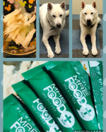 MREフードプラスを多めに勇ちゃんにあげてみました。MREは、自然豊かな九州の微生物を研修する過程で見つかったMRE菌。１２種類の希少な原材料を発酵分解した代謝物で低分子です。紀州犬の勇ち…のInstagram画像