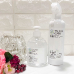 TSUNAGARIアルコール除菌ジェル＆スプレー エタノールの最適除菌濃度は70～80重量％で、80重量％以上になると早く蒸発してしまうため、逆に除菌力が低下します。TSUNA…のInstagram画像