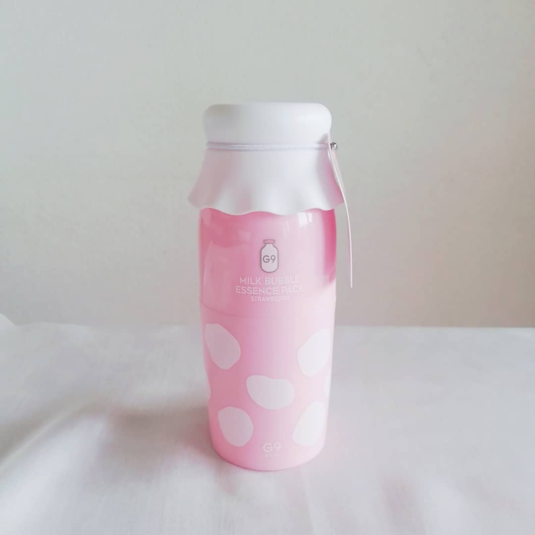 口コミ投稿：..❁MILK BUBBLE ESSENCE PACK #STRAWBERR❁洗い流さない泡の美容液♡牛乳タンパクエキ…