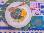 ✒️青いネギトロ丼💨✩✩#理想と現実ネギトロを青くしてみました(笑)⏩玉露園様の公式Instagram【@gyokuroen 】✩ ✩器を新しく買いました(笑)…のInstagram画像
