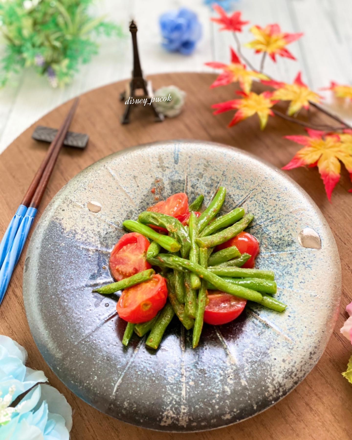 口コミ投稿：*****この前購入したトマト🍅とインゲンを使用してニンニクバター炒めに｡:°ஐ♡**トマト…