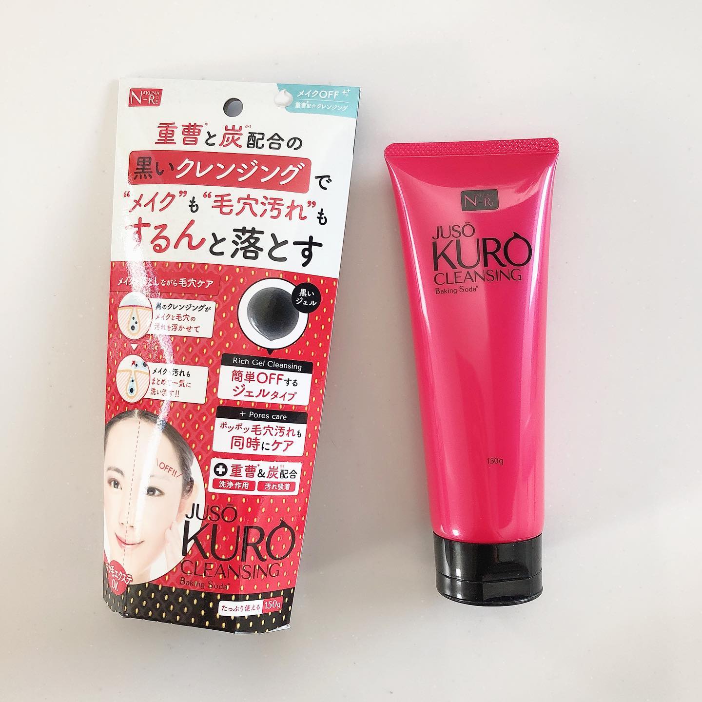 口コミ投稿：JUSO KURO CLEANSING［重奏クレンジング］☆.重曹と炭のW効果✨メイクを落として、毛穴…