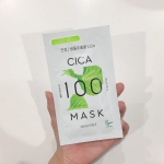 CICA100マスク☆.不要な成分をそぎ落とし、ひとつのエキスだけで作ったフェイスマスク✨保湿に優れたツボクサエキス配合。.個包装のフェイスマスク。袋の中は液たっぷり。シー…のInstagram画像