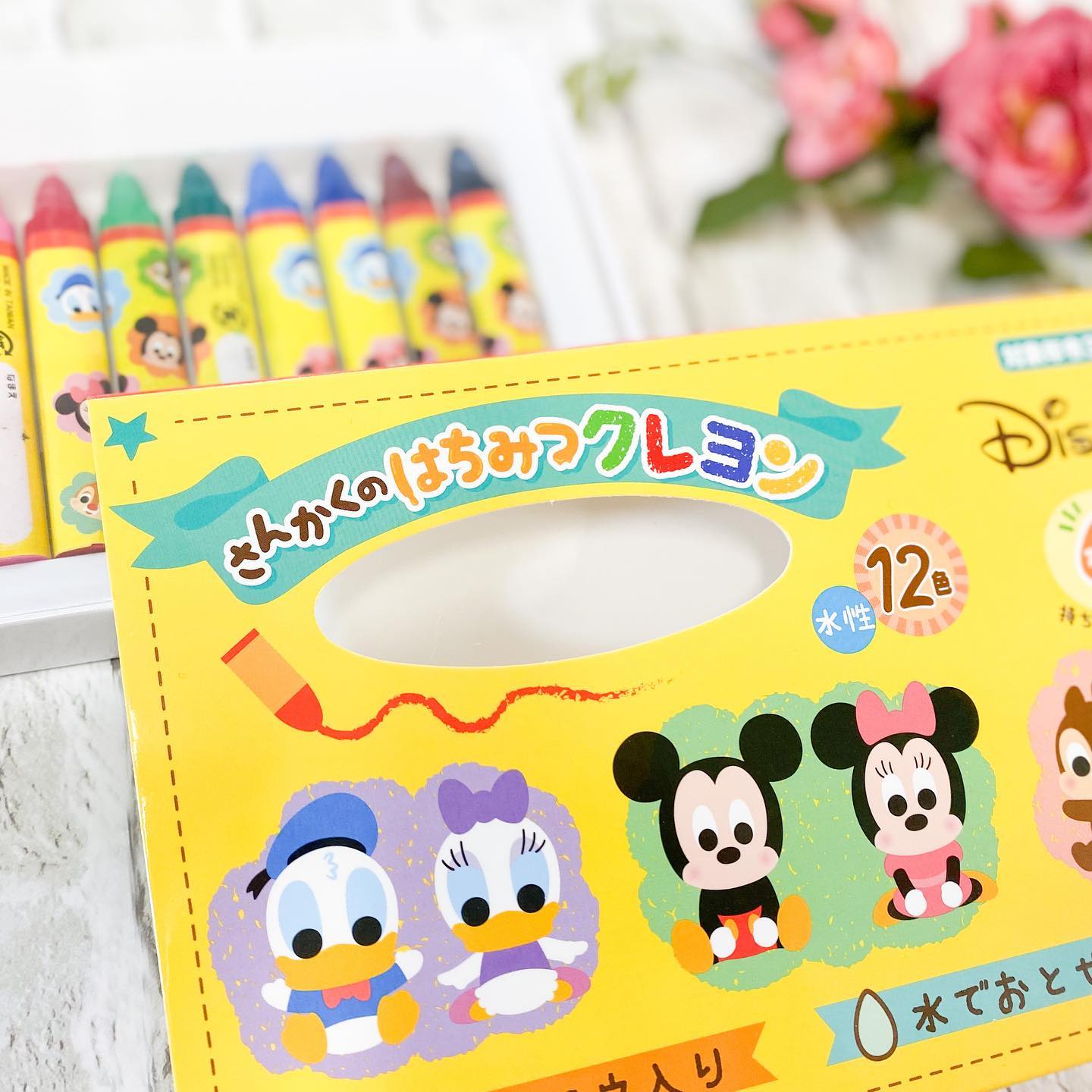 口コミ投稿：﻿さんかくのはちみつクレヨン﻿ディズニーキャラクターズ🐝🍯﻿﻿小さい子供でも持ちやす…