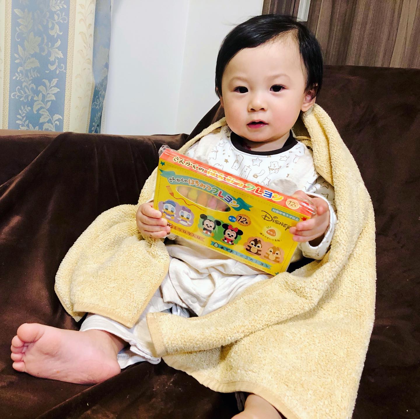 口コミ投稿：My son is scrutinizing👓Relax with a fluffy towel(o^^o)State of satisfaction✨✨@t…