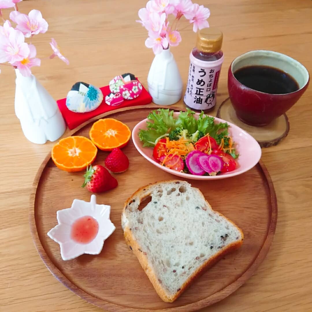 口コミ投稿：🌸朝ごパン🌸*おはようございます🌿ひな祭り風の朝ごはんにしてみました😊色合いも大好き…