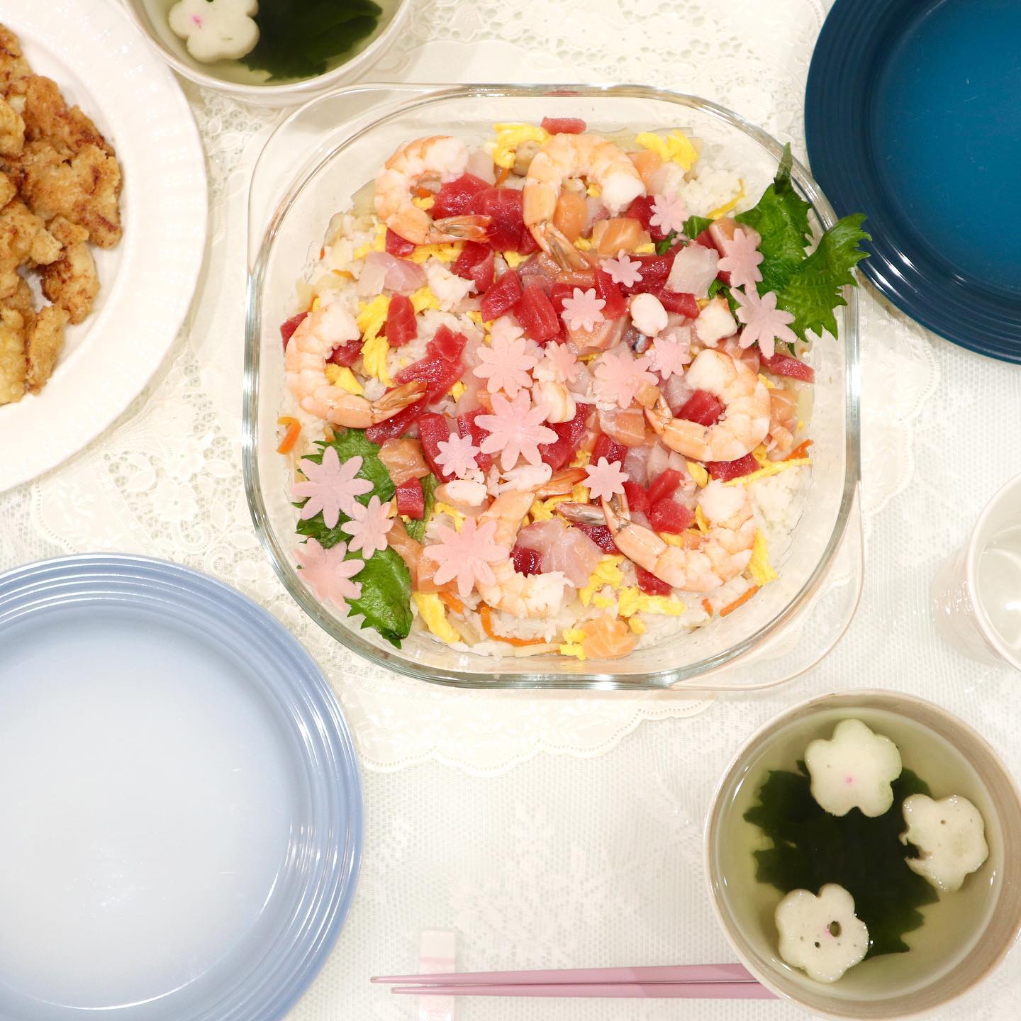 口コミ投稿：*🎎*今年のひな祭りは五目寿司を♡.°桜でんぶはこの時しか使わなくて余るからハムでお…