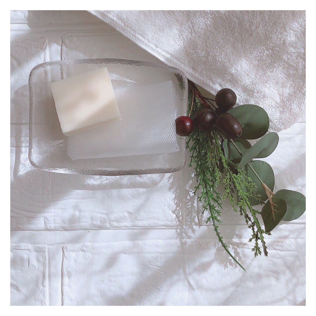 口コミ投稿：『無添加工房の岡田石けん』﻿﻿@mutenka_okadaの石けんを使い続けて1週間♡﻿﻿﻿なんと‼️…