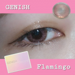 -　GENISH ジェニッシュ 09Flamingo　-DIA 14.5mm／BC 8.6GENISHは度なし1monthカラコン。低含水レンズで、目が乾きにくいタイプ。ナチュラル…のInstagram画像