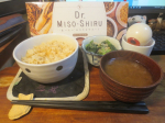 本日(20210408)のWaShock!😱冷凍保存しておいた、鶏皮と野大根煮汁の炊込みご飯🍚とアブラナのおひたし🐰お味噌汁は、支援物資📦の「Dr.味噌汁」▽(^〇^)v「…のInstagram画像
