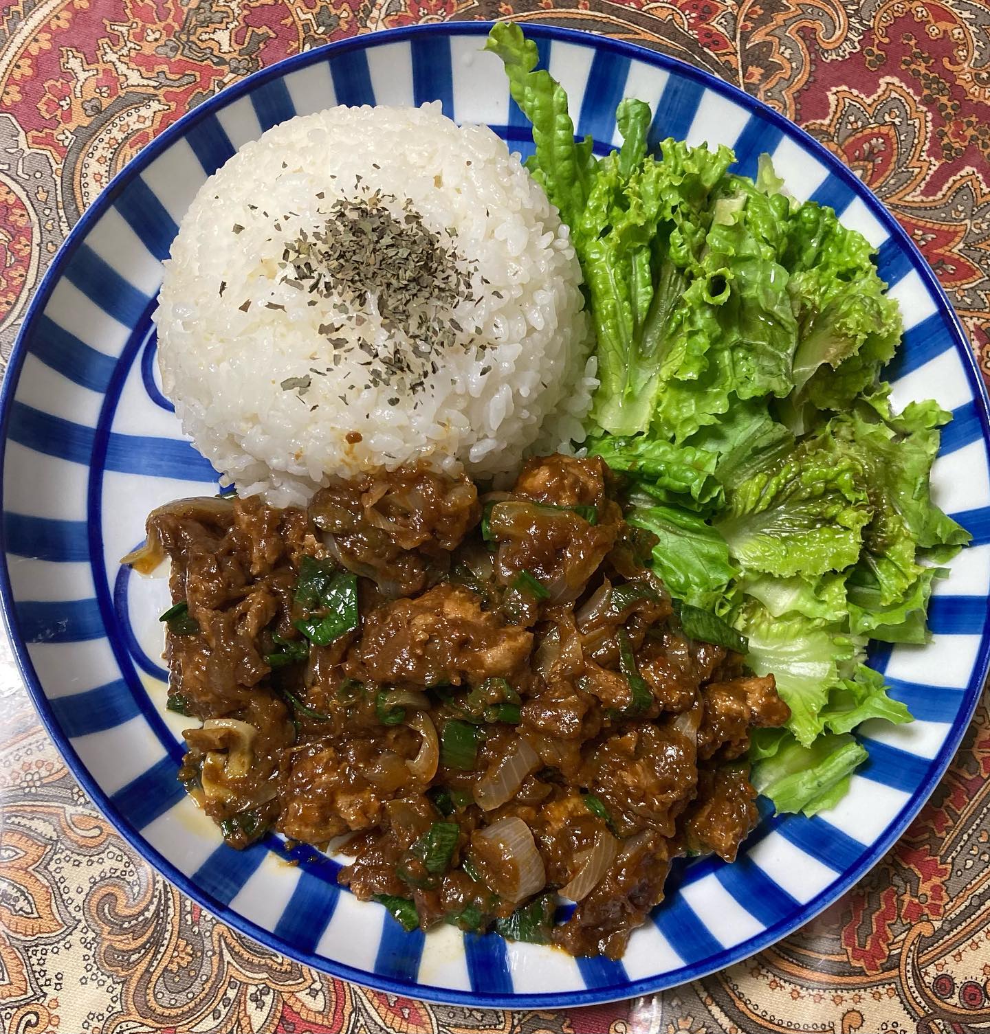 口コミ投稿：泉州の葉玉ねぎと大豆ミートを使って、みそ風味のヘルシーなガパオライスを作りまし…