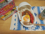 ✒️豆腐のドライカレー＆備えの食卓で健康的に。☺︎まだ花粉がやばい😑💨私は5月位まで続く。✩【#今日ごはん 】#豆腐カレー#ドライカレー#赤いウィンナー#和式トイレ…のInstagram画像
