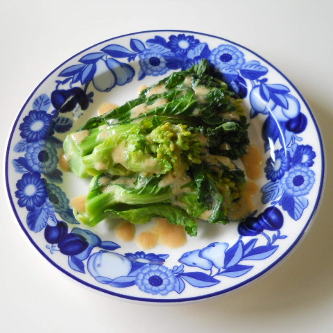 口コミ投稿：マルサンアイの「米こうじみそ」で、ケール花芽の温野菜サラダのドレッシングを作り…