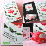 ビビットカラーのピッグ(ブタ)が可愛い♪頭とお尻が半分ずつの動物が合わさったイラストが描かれたカードを、元の動物になるペアカードを見つけて速さを競っていくゲーム..#ピガサス #カ…のInstagram画像