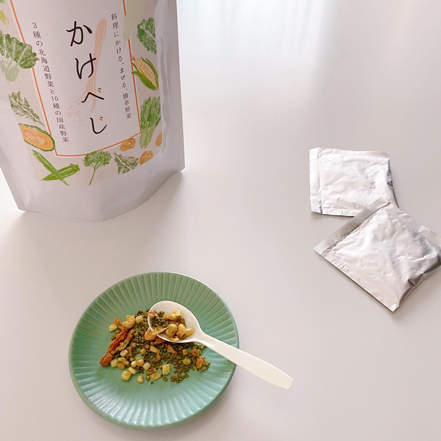 口コミ投稿：☺︎かけべじ﻿﻿﻿﻿毎日の食事にかけるだけ、まぜるだけの簡単野菜🥦﻿﻿﻿ご飯やお豆腐にか…