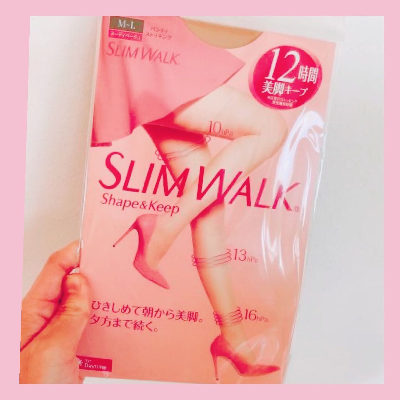 口コミ投稿：スリムウォークの着圧ストッキング「シェイプ＆キープ」は、しっかり着圧で美脚をキ…