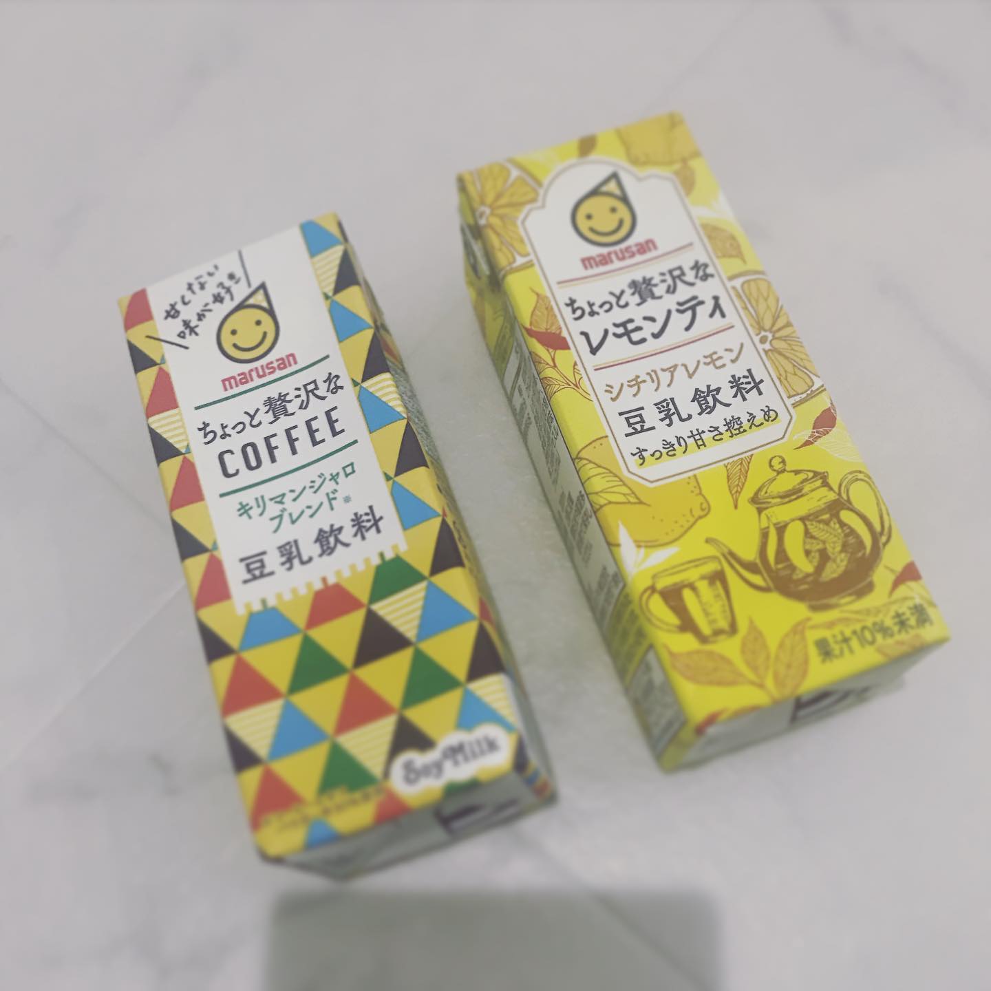 口コミ投稿：#marusan の#ちょっと贅沢なレモンティ #シチリアレモン の#豆乳飲料 と、#ちょっと…
