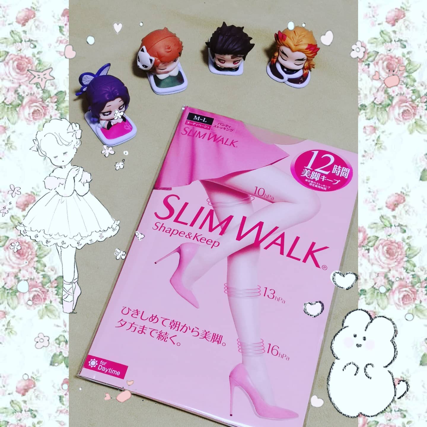 口コミ投稿：初めてスリムウォークのストッキング履いてみた！これすきかも。。❤いままで別ブラン…