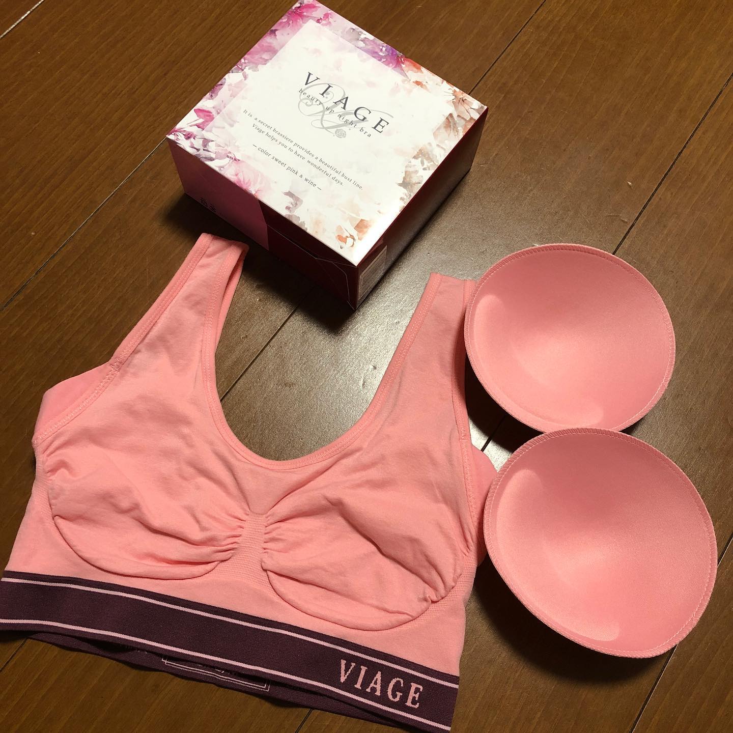 口コミ投稿：ナイトブラ可愛いの探してたから凄く良かった🥺・・欲を言えばもう少し胸の高さをしっ…