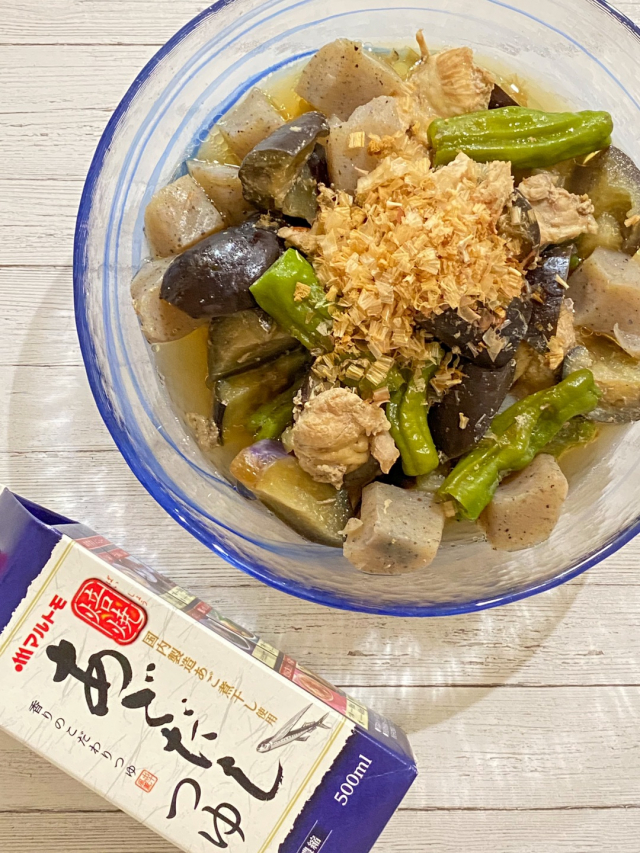 口コミ：＊【マルトモ】焙焼あごだしつゆde夏野菜と鶏肉の煮物＊の画像（5枚目）