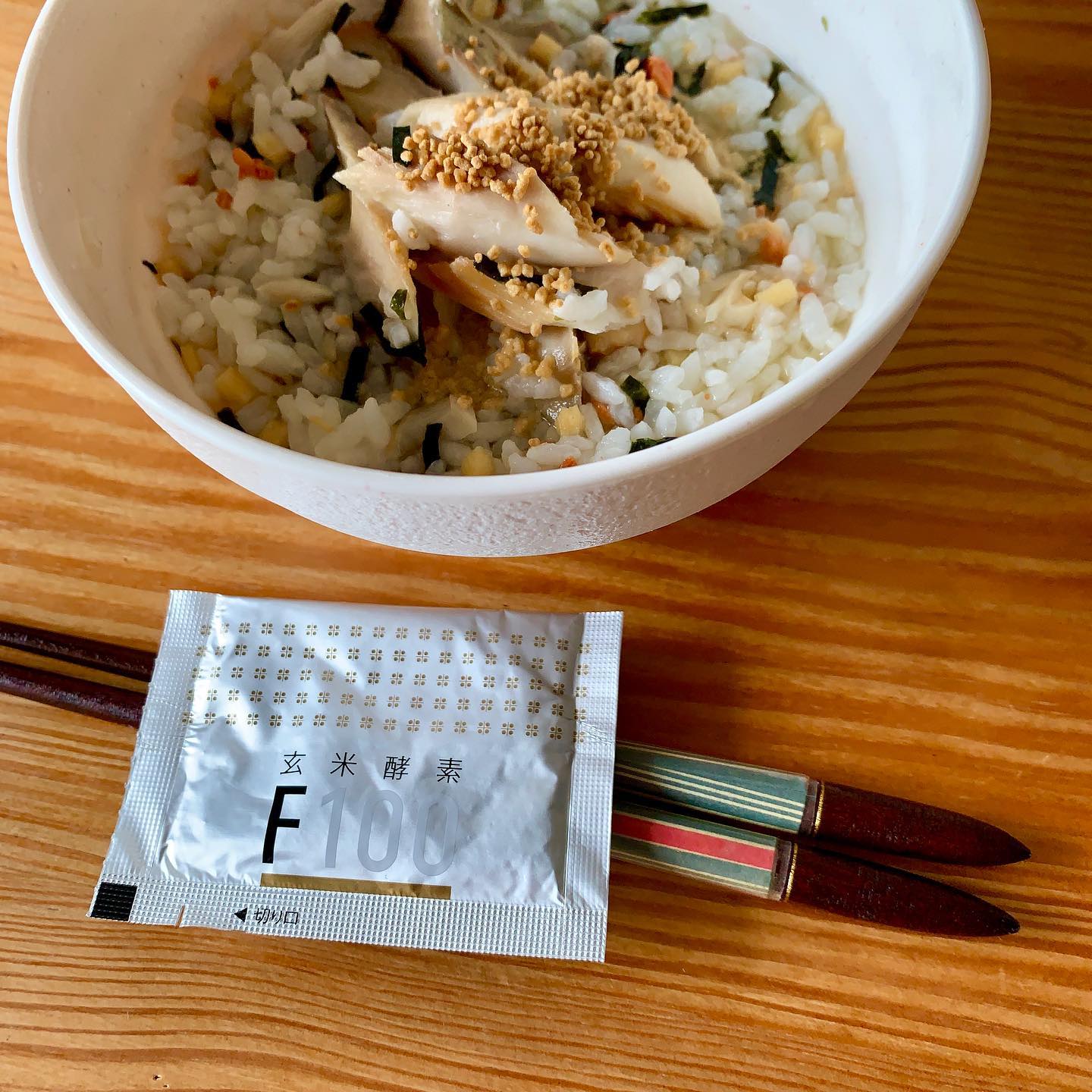 口コミ投稿：★玄米酵素F100★手軽に健康食。お茶漬けに、ふりかけるだけ(^^)。この玄米酵素は、食…